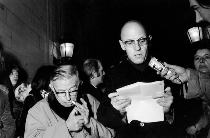 [Credit: Jean-Paul Sartre, Gilles Deleuze, and Michel Foucault; picture by Elie Kagan.]